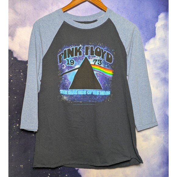 Pink Floyd Dark Side of the Moon 1973 Graphic Shirt Womens Medium Liquid Blue - Picture 1 of 7